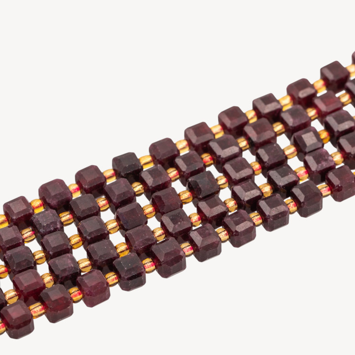 Granato Taglio Rigido Cubo Sfaccettato 8mm