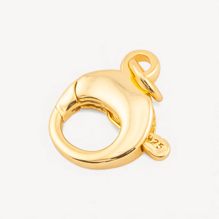Chiusura A Scatto Di Argento 925 10mm 5pz Dorato