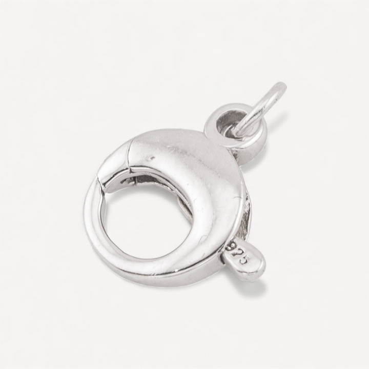 Chiusura A Scatto Di Argento 925 10mm 5pz Rodiato