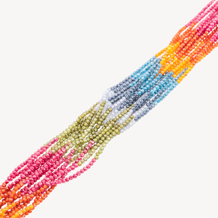 Zirconi Perline Sfaccettate Gradient 2mm Arcobaleno
