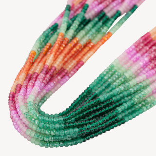 Zirconi Naturali Rondelle Sfaccettate 3x2mm Gradient Arcobaleno MOD.1