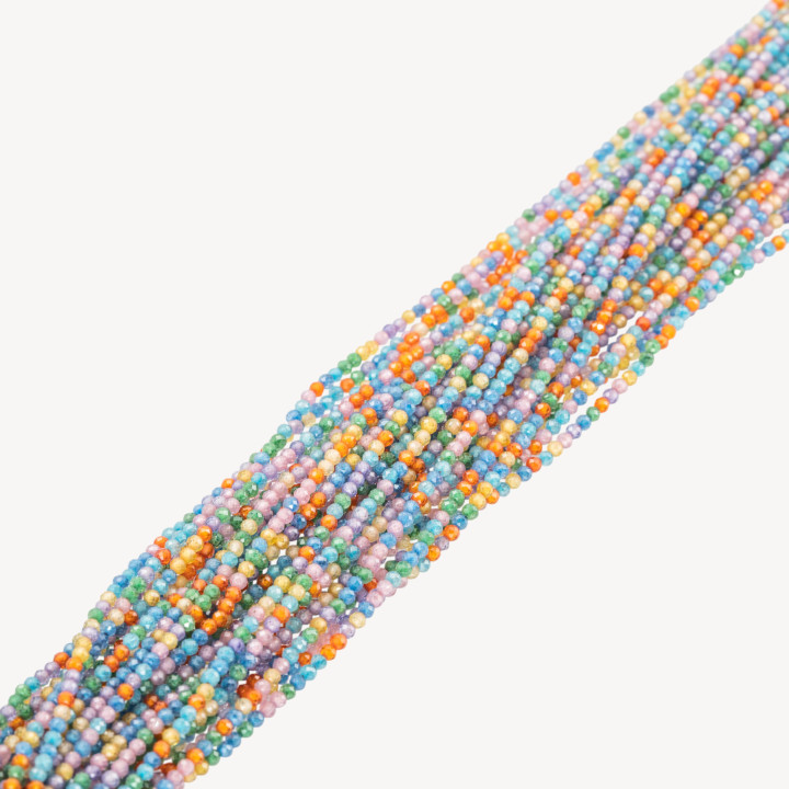 Zirconi Perline Sfaccettate Multicolor 2mm Arlecchino