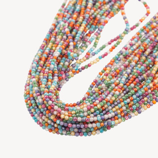 Zirconi Perline Sfaccettate Multicolor 2mm Arcobaleno