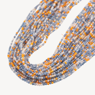 Zirconi Perline Sfaccettate Multicolor 2mm Blu, Arancione e Bianco