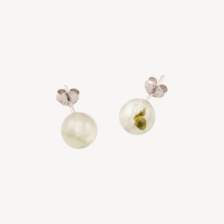 Orecchini Di Argento 925 E Pietre Dure 10mm 6 Coppie Peridot