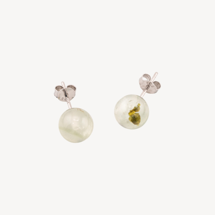 Orecchini Di Argento 925 E Pietre Dure 10mm 6 Coppie Peridot