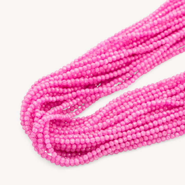 Zirconi Perline Sfaccettate Special Colors 2mm Rosa Neon