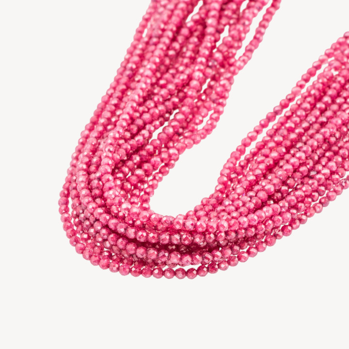 Zirconi Perline Sfaccettate Special Colors 2mm Rosso Neon