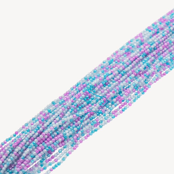 Zirconi Perline Sfaccettate Multicolor 2mm Ghiaccio e Viola