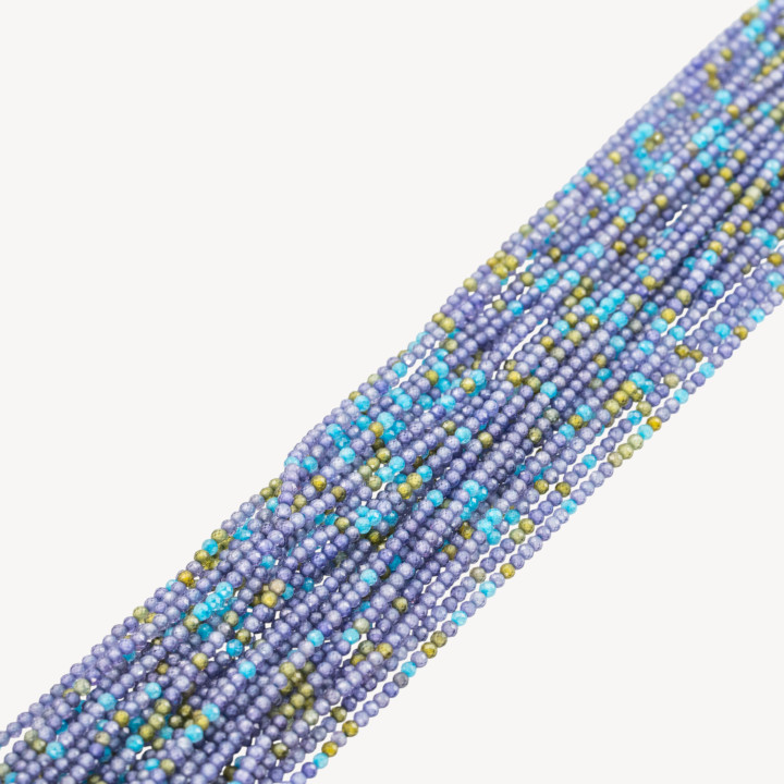 Zirconi Perline Sfaccettate Multicolor 2mm Viola e Celeste