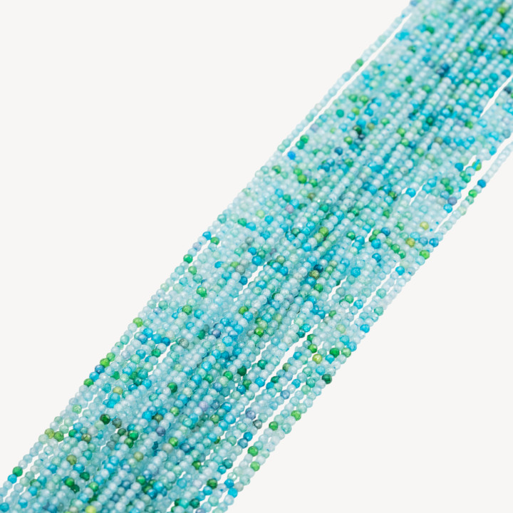 Zirconi Perline Sfaccettate Multicolor 2mm Ghiaccio Bianco, Verde e Celeste