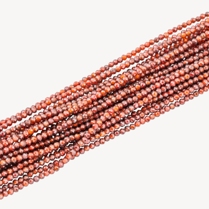 Zirconi Perline Sfaccettate 2mm Arancio Corniola