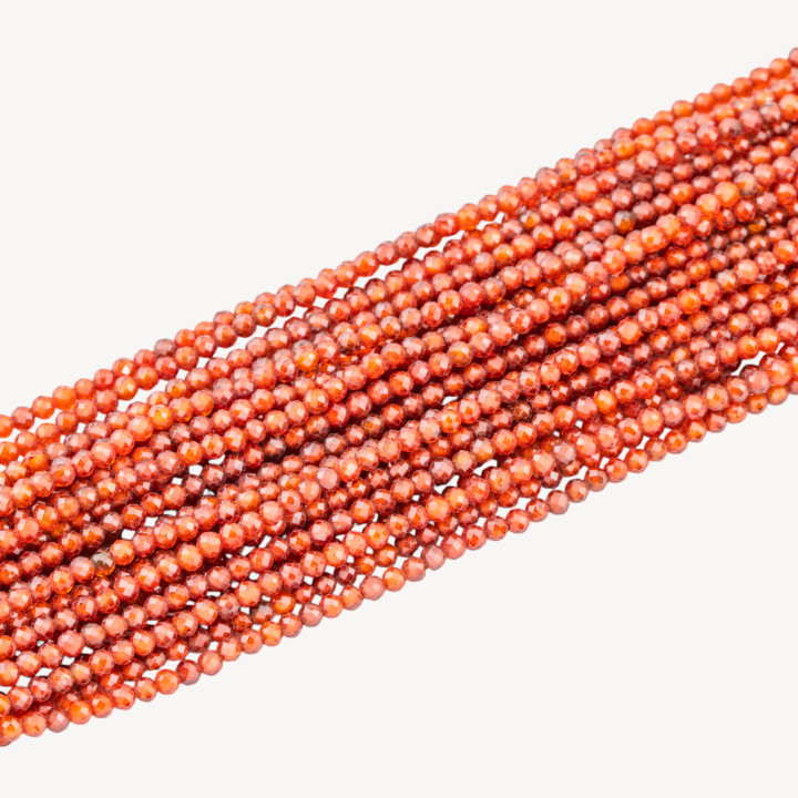 Zirconi Perline Sfaccettate 2mm Arancio