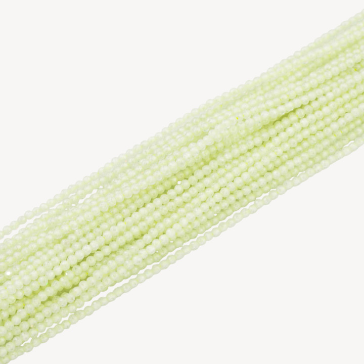 Zirconi Perline Sfaccettate 2mm Verde Prenite Light