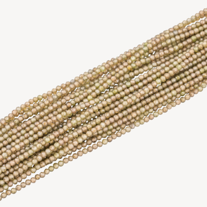 Zirconi Perline Sfaccettate 2mm Grigio Verde