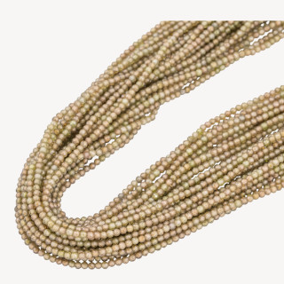 Zirconi Perline Sfaccettate 2mm Grigio Verde