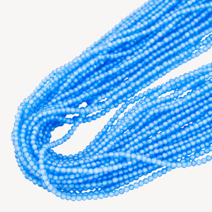 Zirconi Perline Sfaccettate 2mm Azzurro