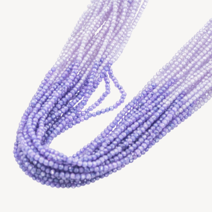 Zirconi Perline Sfaccettate Gradient 2mm Lilla e Viola