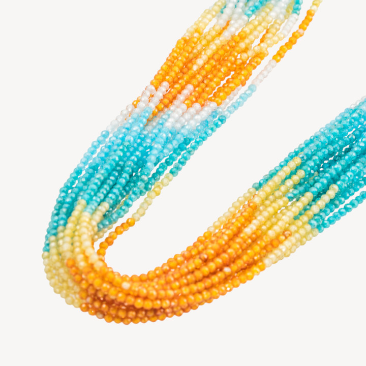 Zirconi Perline Sfaccettate Gradient 2mm Sunrise