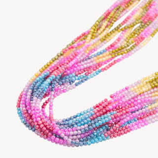 Zirconi Perline Sfaccettate Gradient 2mm Sunset