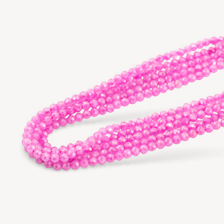 Zirconi Perline Sfaccettate Special Colors 3mm Rosa Neon