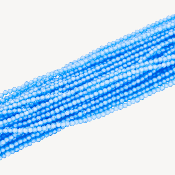 Zirconi Perline Sfaccettate 2mm Azzurro