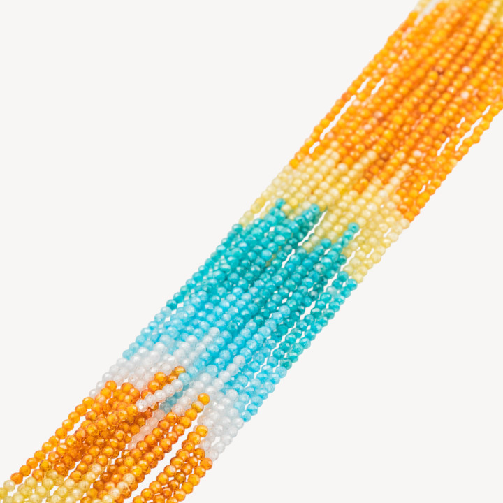 Zirconi Perline Sfaccettate Gradient 2mm Sunrise