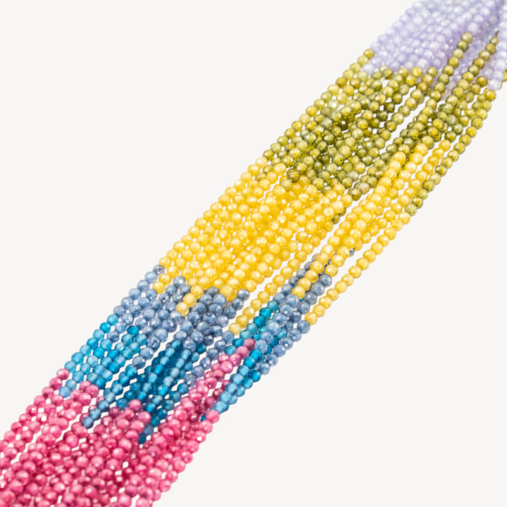 Zirconi Perline Sfaccettate Gradient 2mm Arlecchino