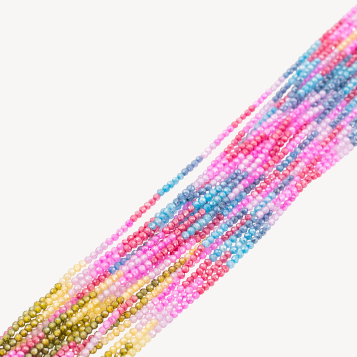 Zirconi Perline Sfaccettate Gradient 2mm Sunset