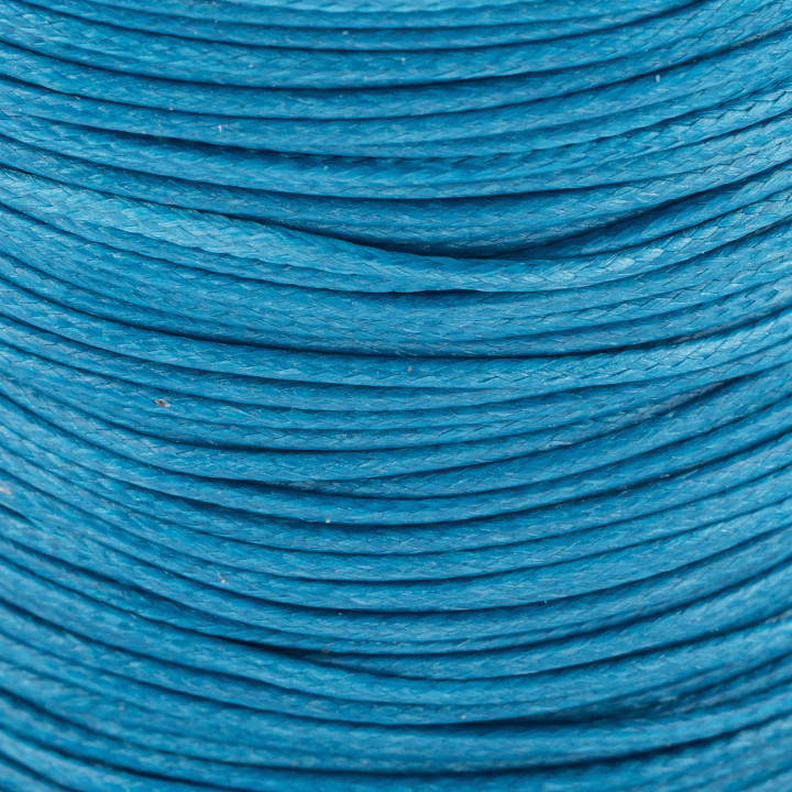 Cordone Cordoncino In Cotone Cerato 1,5mm 80 Metri Celeste Medio