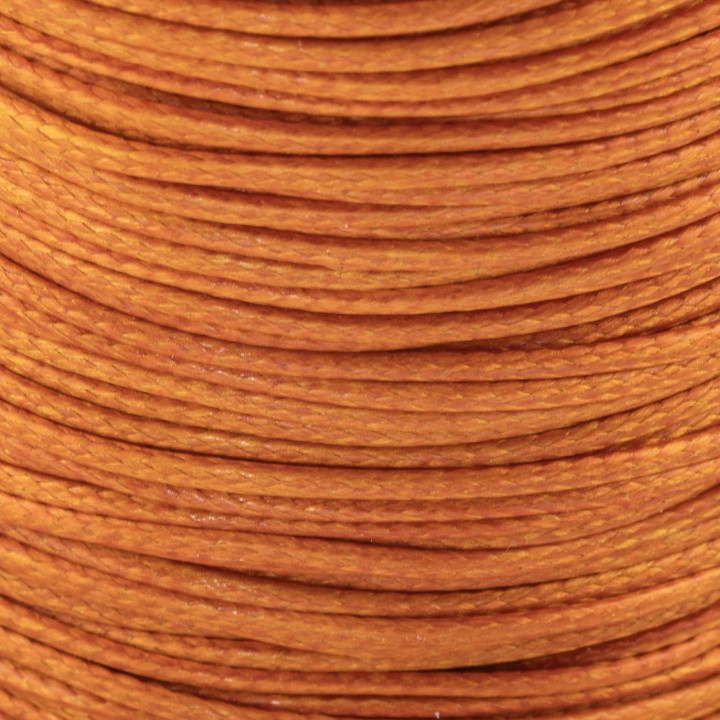 Waxed Cotton Cord Cord 1.0mm 80m Medium Orange