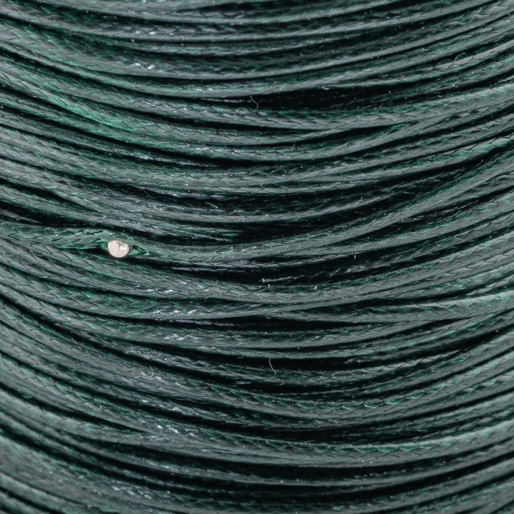 Cordone Cordoncino In Cotone Cerato 1,0mm 80 Metri Verde Scuro