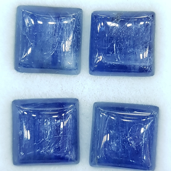 Τετράγωνο Κυανίτη Cabochon 12x12mm 4τμχ