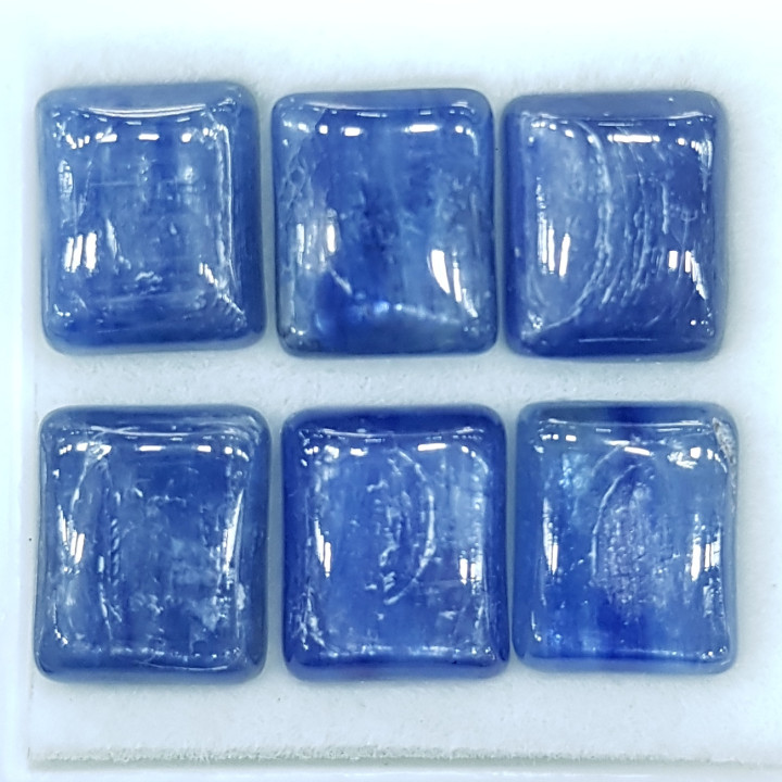 Kyanit Cabochon Rechteck 10x12mm 6St