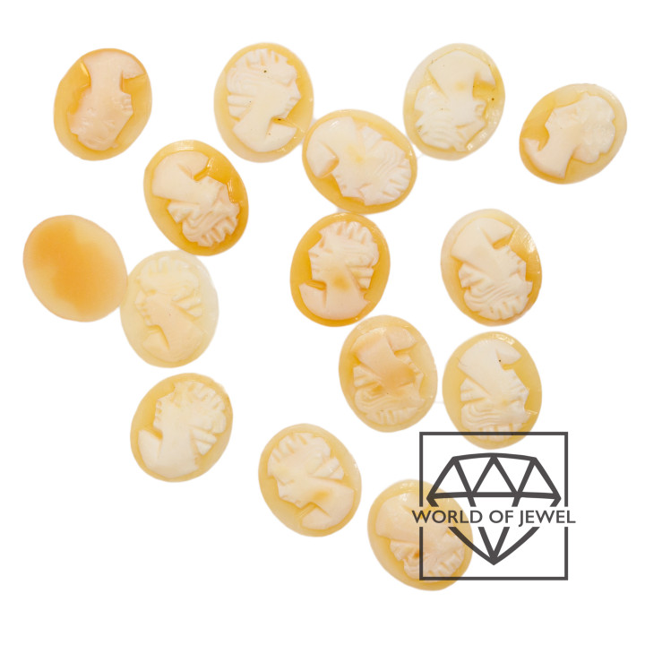 Camée Cornaline 100pcs 10x12mm