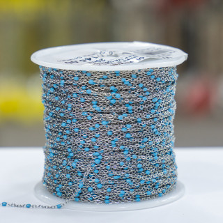 Chaîne Acier Forzatina Émaillé 1,3mm 20mt Acier Turquoise