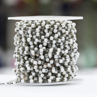 Chaîne de chapelet en laiton avec cristaux 15 mètres MOD9