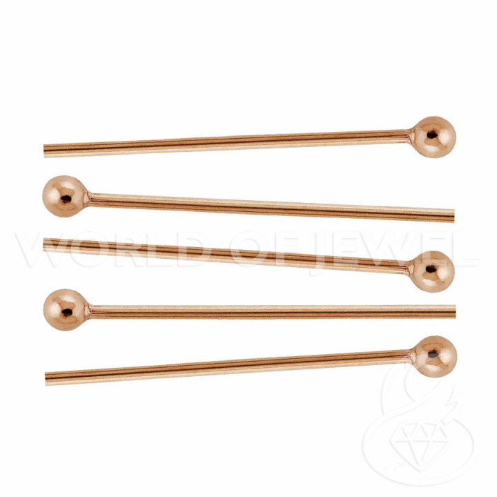 Tachuelas Alfileres Latón Cabeza Redonda Bola 0.7x40mm 1 kg Oro Rosa