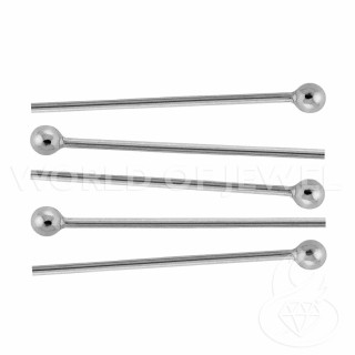 Tacks Messing Pins Rundkopf Kugel 0,7x40mm 1kg Rhodium