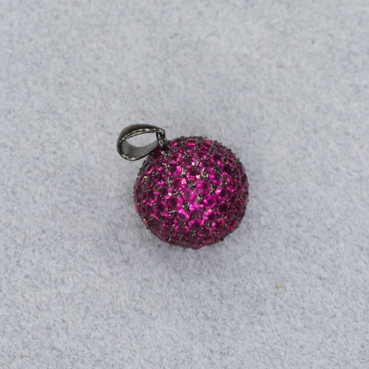 Pendentif Pendentif En Argent 925 Avec Zircon Serti 16mm