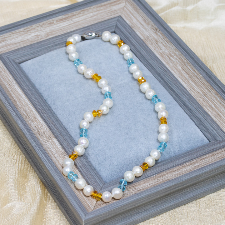 Collier en Argent 925 : Élégance et Style avec Perles d'Eau Douce et Zircons