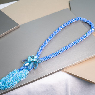 Collar Cluster Cz Cristal Con Central - Largo Interno 70cm MOD2