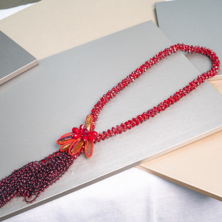 Collier Cluster Cz Crystal Avec Central - Longueur Interne 70cm MOD3