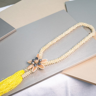 Collana Di Cristalli Cz A Grappoli Con Centrale - Lunghezza Interna 70cm MOD5