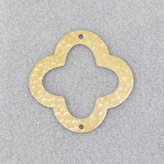 Schmiedebronze Komponente hohle flache Raute mit 2 Löchern 30mm 30St