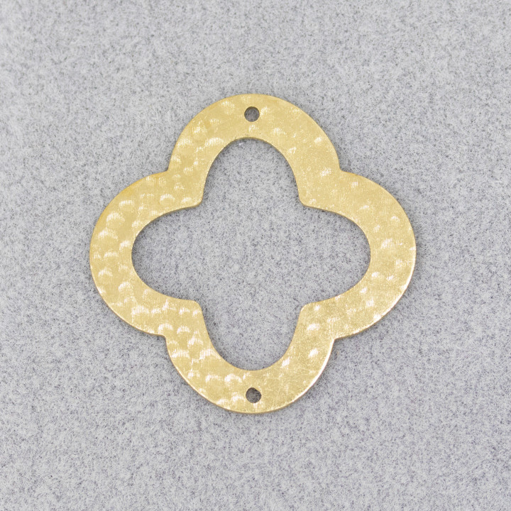 Composant Bronze Forgé Losange Plat Creux Avec 2 Trous 30mm 30pcs