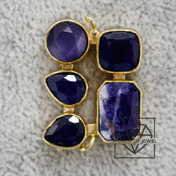 Componente Di Bronzo Con Occhio Di Gatto 22x30mm 1pz