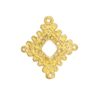 Componente Di Bronzo Spazzolato Rombo Forato 18x20mm 40pz