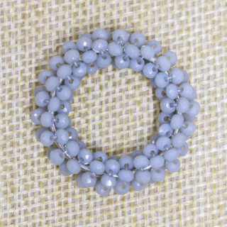 Component Of Intertwined Crystals In Circle 30mm 10pcs Light Blue