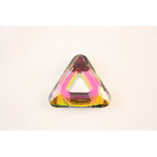 Triangle Crystal Component 27mm 12pcs - Rainbow